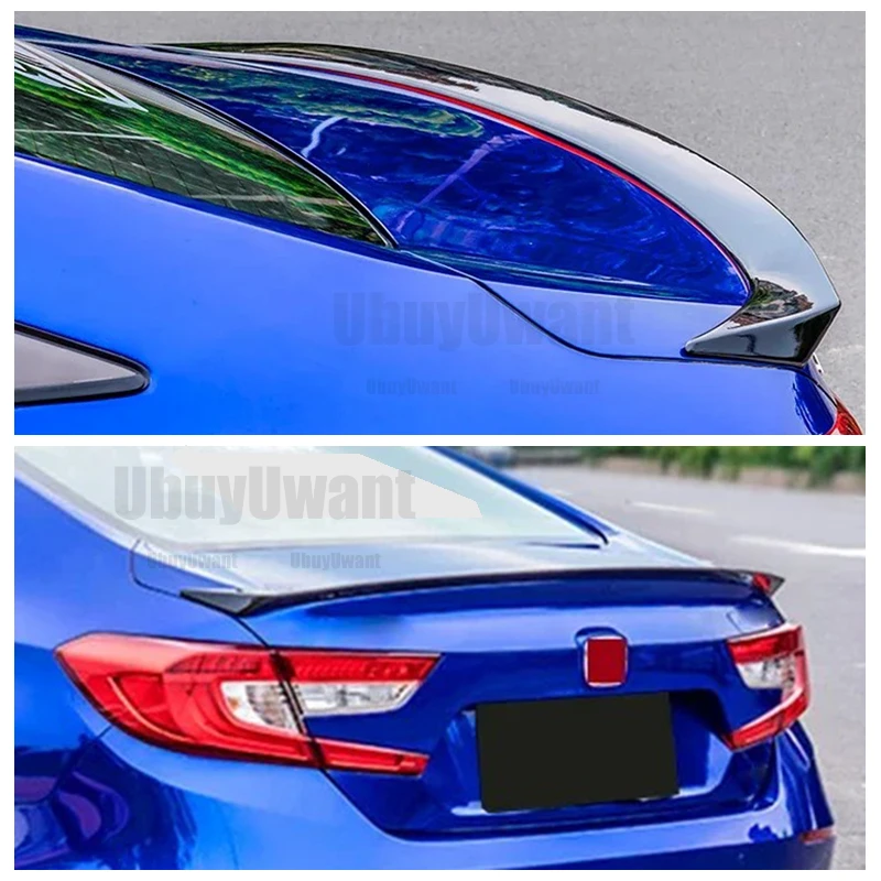 Alerón trasero Honda Accord X 2018-2021, negro brillo efecto carbono