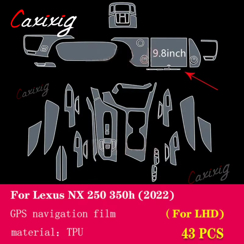 Film protector TPU antiarañazos consola central – Lexus NX 250 350h - imagen 2