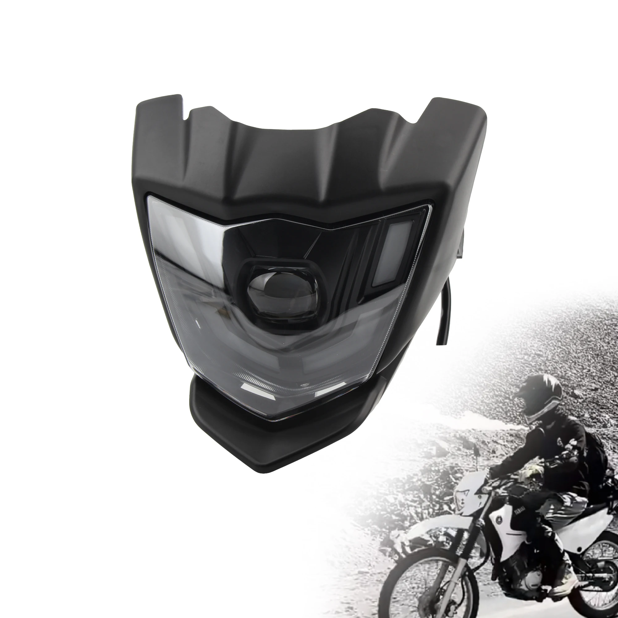 Para YAMAHA XTZ 150 motocicleta faro LED placa carenado Pit Dirt Bike Motocross accesorios de modificación Universal Enduro - imagen 2