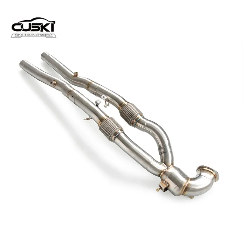Bajante de escape sin catalizadores de acero inox Audi RS3/TT 2.5T - imagen 2