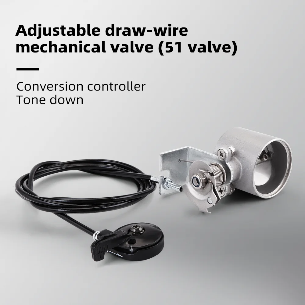 Válvula de escape electrónica 51 mm para moto con mando
