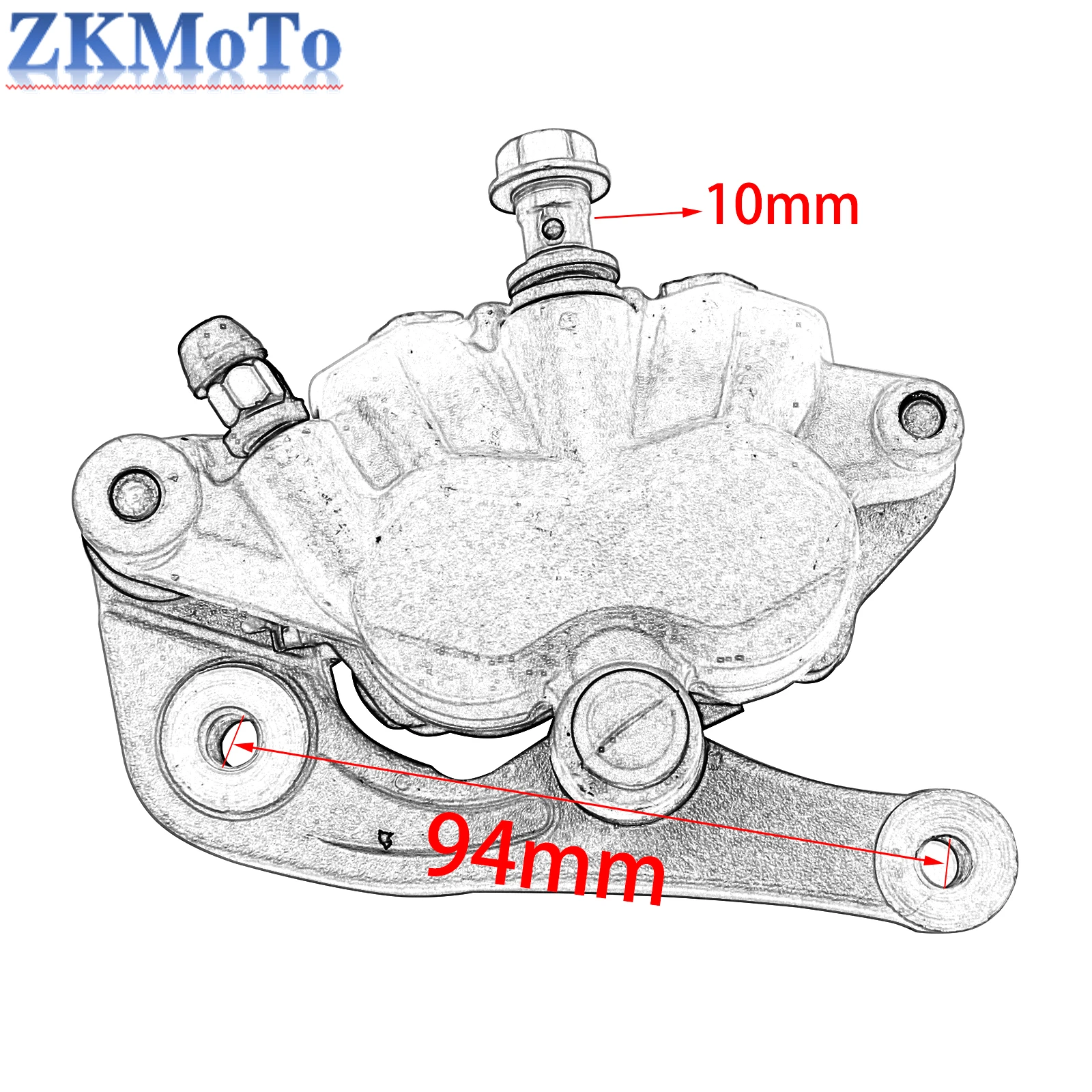 Detalle de la pinza de freno compatible con KTM y Husqvarna