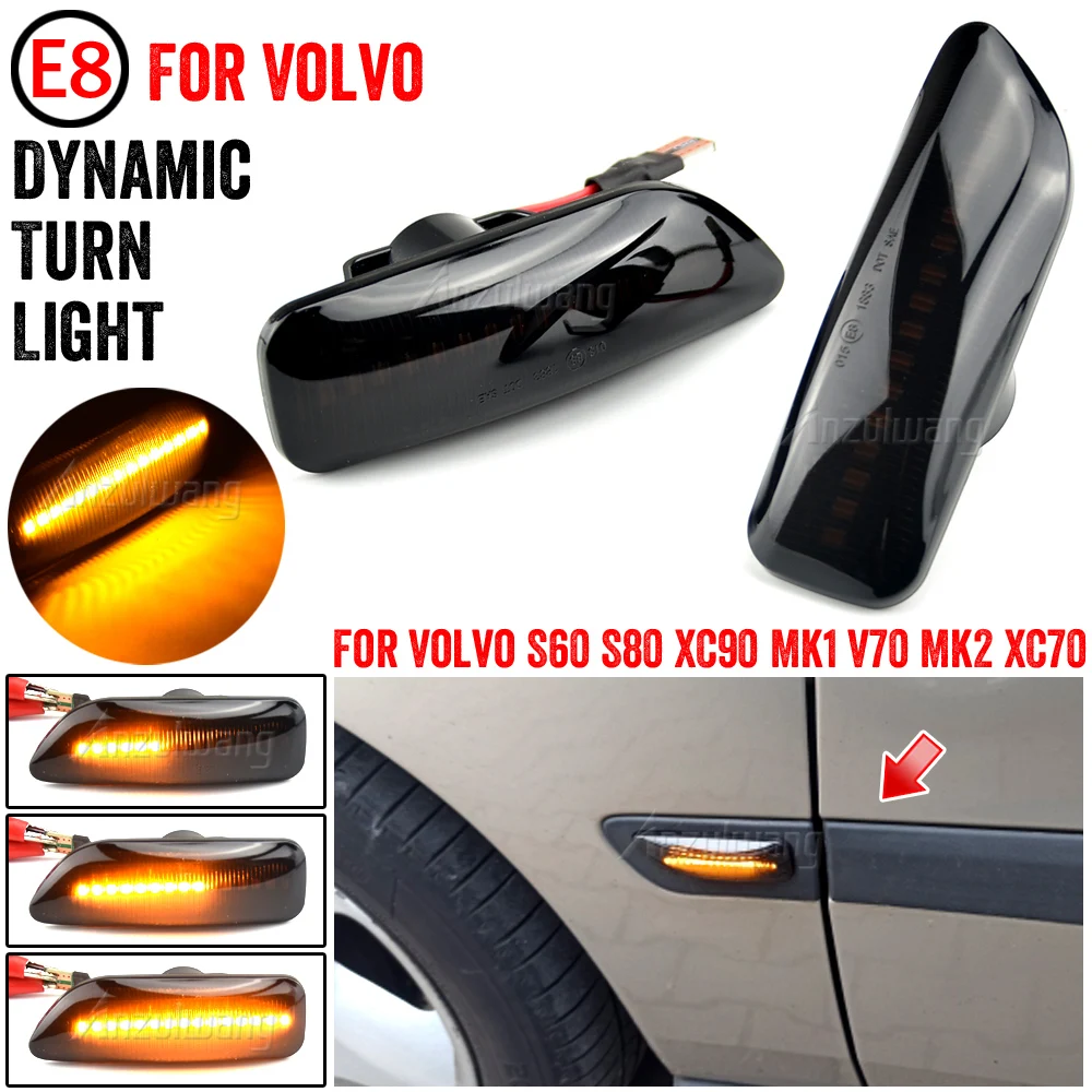 Intermitente LED dinámico espejo lateral Volvo XC90 S80 XC70 V70 S60 2001-2009