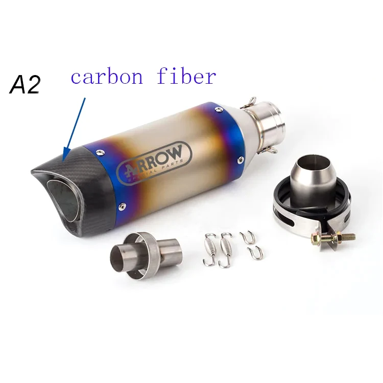 Tubo escape motocicleta fibra carbono 51 mm con DB Killer universal - imagen 5