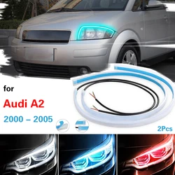 Luz diurna LED flexible con intermitente para Audi A2 2000-2005