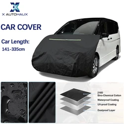 AutoHaux Funda impermeable para capó de coche con banda reflectante