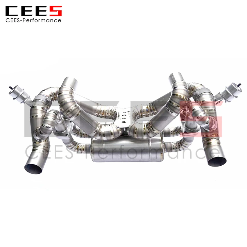 Sistema de escape trasero de eje cees para Ferrari F430 SC, silenciador de válvula Catback de rendimiento, accesorios de modificación automática para coche - imagen 2