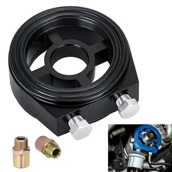 Adaptador de placa tipo sándwich enfriador de filtro de aceite M20 * 1,5 y 3/4-16 adaptador de aceite Universal para piezas de modificación de medidor de carreras de coches