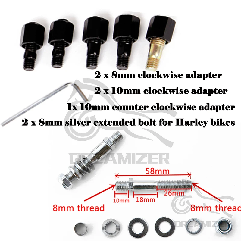 Espejos retrovisores lágrima para Harley Sportster y Street Glide - imagen 4