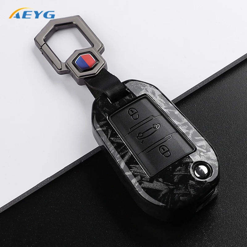Funda ABS efecto carbono para llave Peugeot y Citroën - imagen 2
