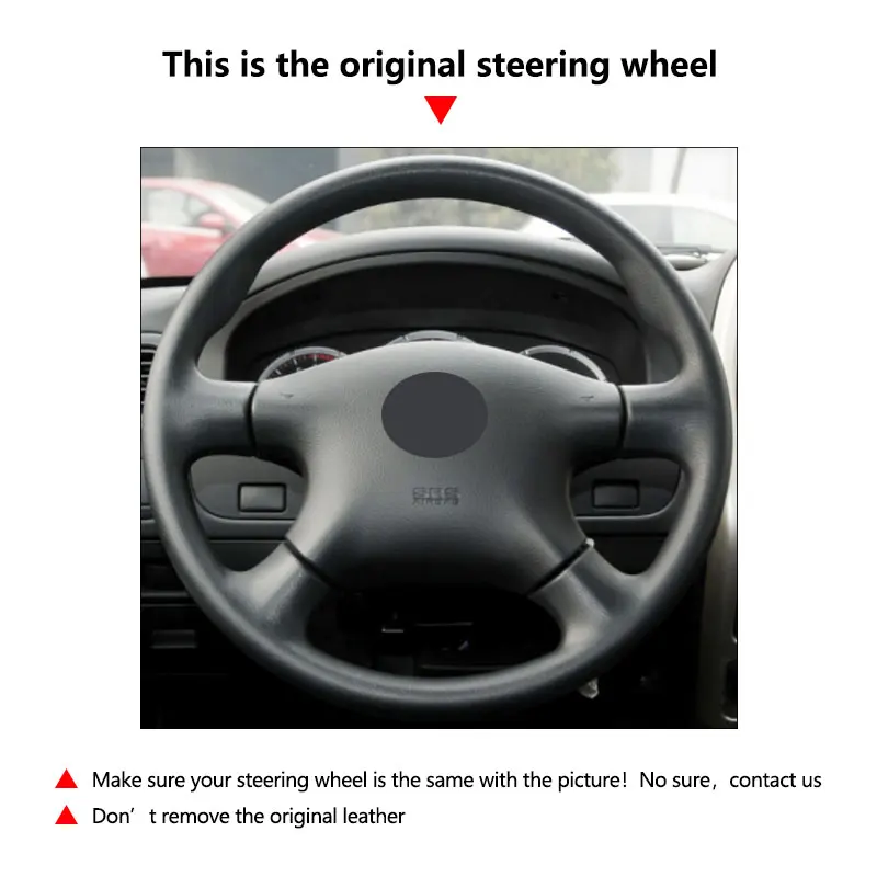 Protector de volante de cuero para Nissan