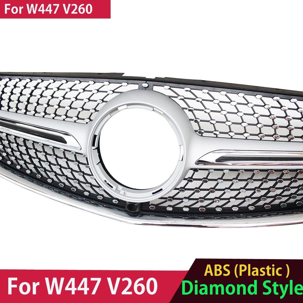 Nueva rejilla de parachoques delantero estilo diamante apta para Clase V W447 Vito V260 2021-2023 Facelift - imagen 3