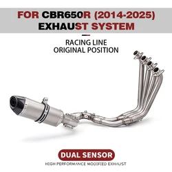 Tubo de enlace de escape Slip-On Honda CBR650R/CB650R con doble sonda O2