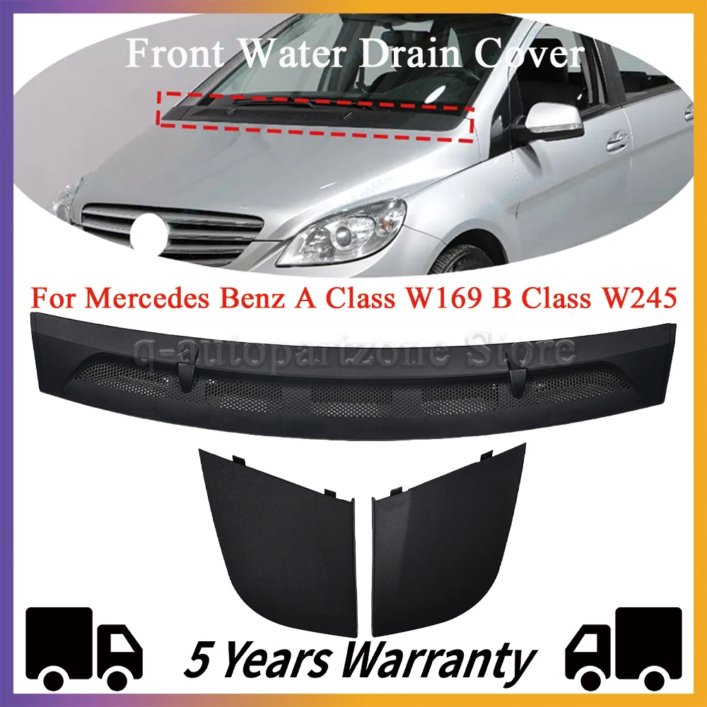 Tapa delantera de drenaje de agua Mercedes Clase A W169 y Clase B W245