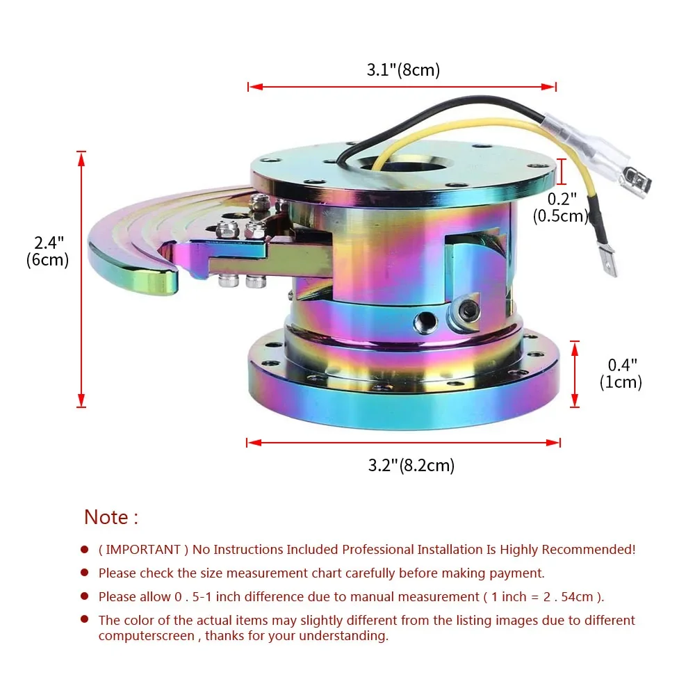 Kit adaptador cubo liberacion rapida para volante racing universal - imagen 5