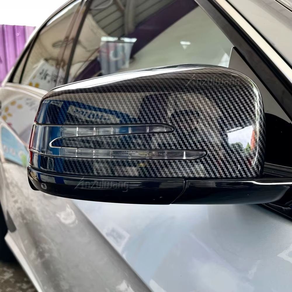 Carcasas de retrovisor Mercedes-Benz efecto carbono W204 W212 - imagen 4
