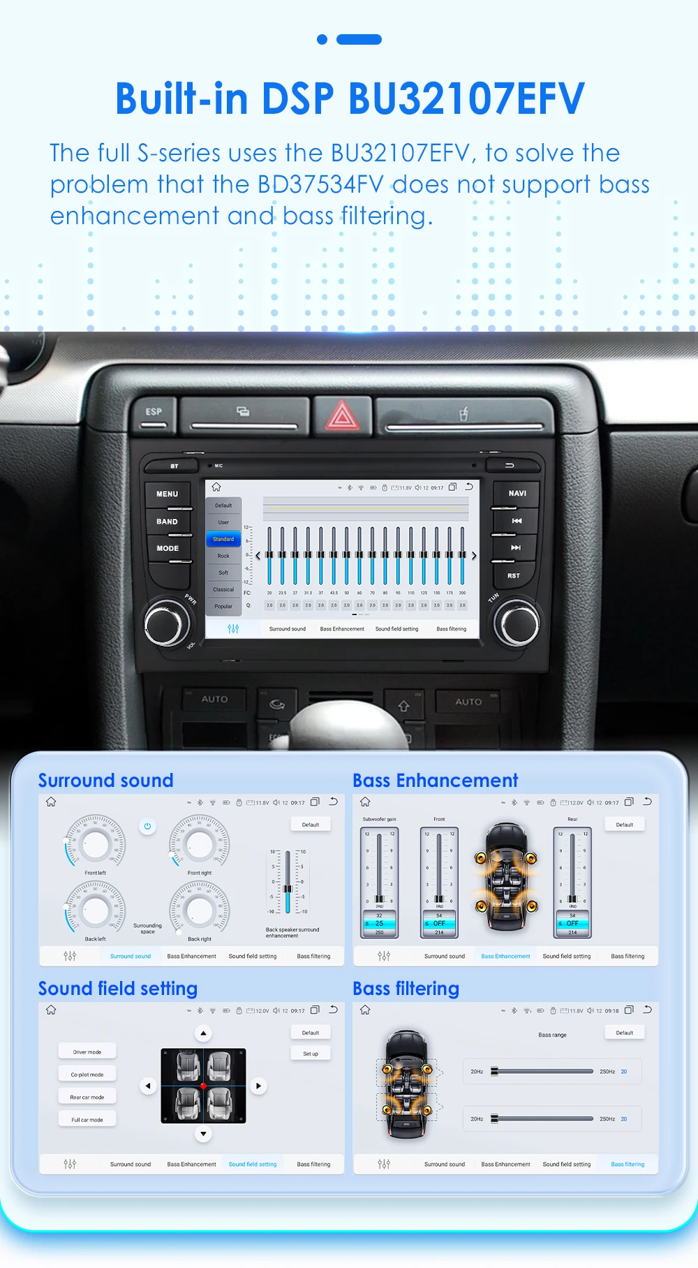 Radio 2DIN Android con CarPlay y GPS para Audi A4 B6/S4 y Exeo - imagen 4