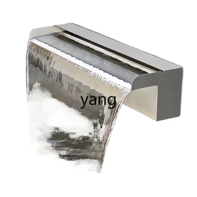 Jq pared de agua corriente paisaje cascada cascada de acero inoxidable salida de agua pared característica de agua - imagen 3