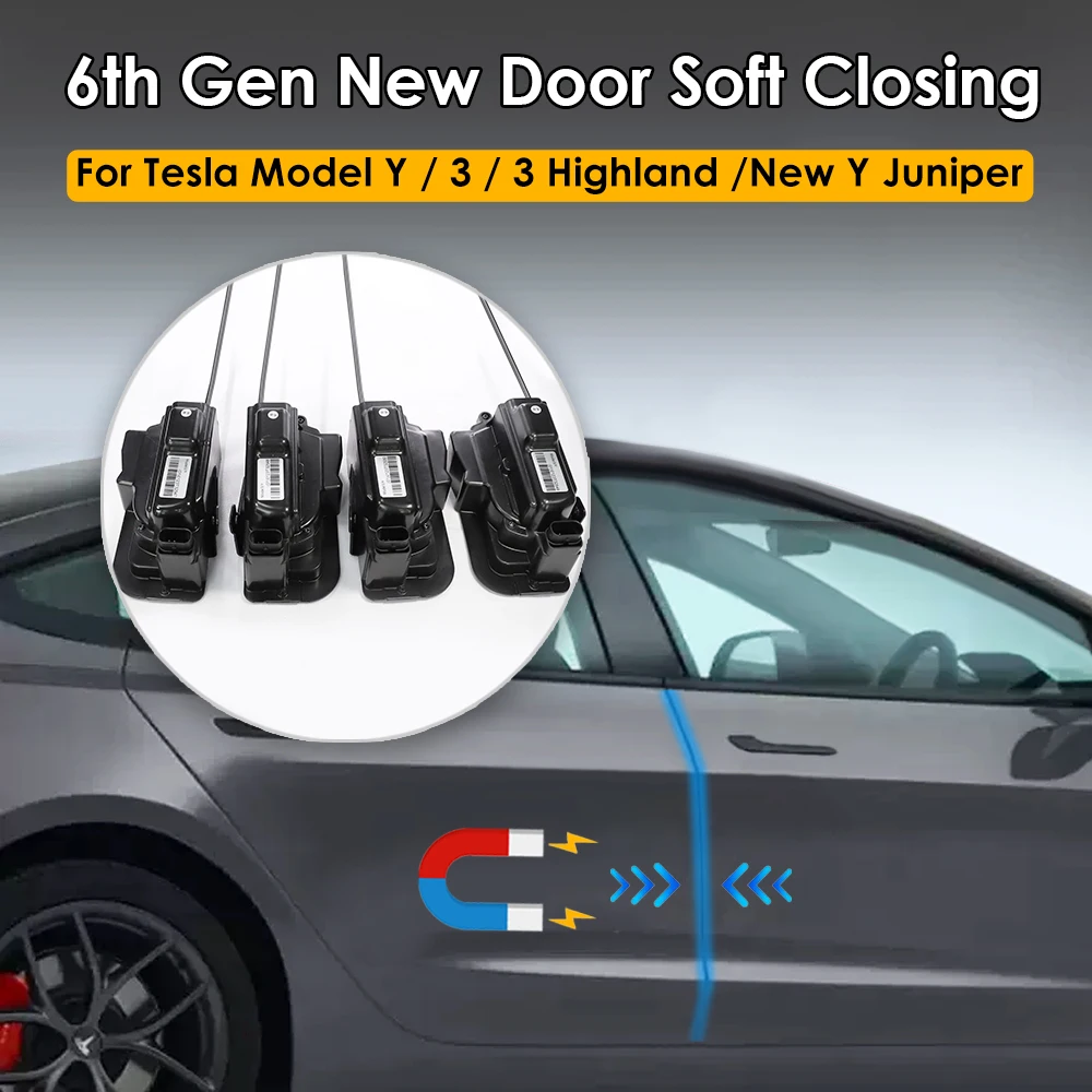 Cierre suave eléctrico Vjoycar instalado en un Tesla
