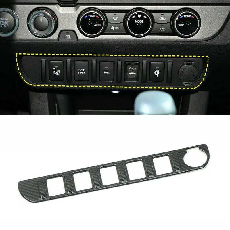 Embellecedor panel Toyota Tacoma 2016-2020 fibra carbono ABS
