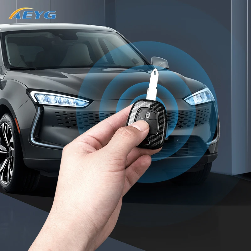 Funda para llave Peugeot y Citroën con efecto fibra de carbono - imagen 3
