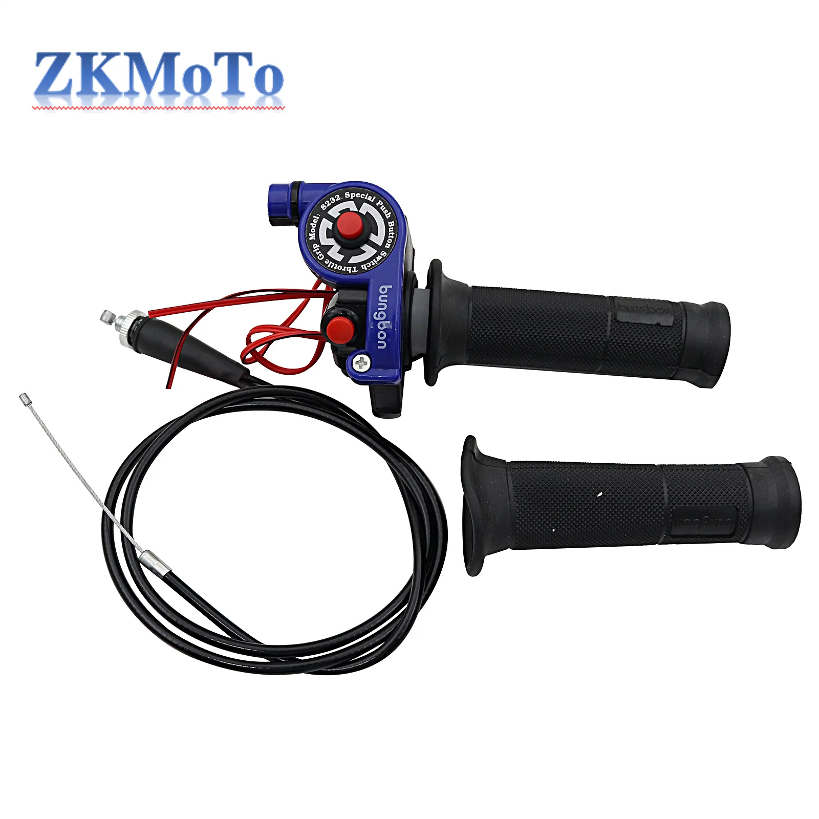 Puño de gas de 22 mm con cable e interruptor de paro para Honda y Yamaha - imagen 4