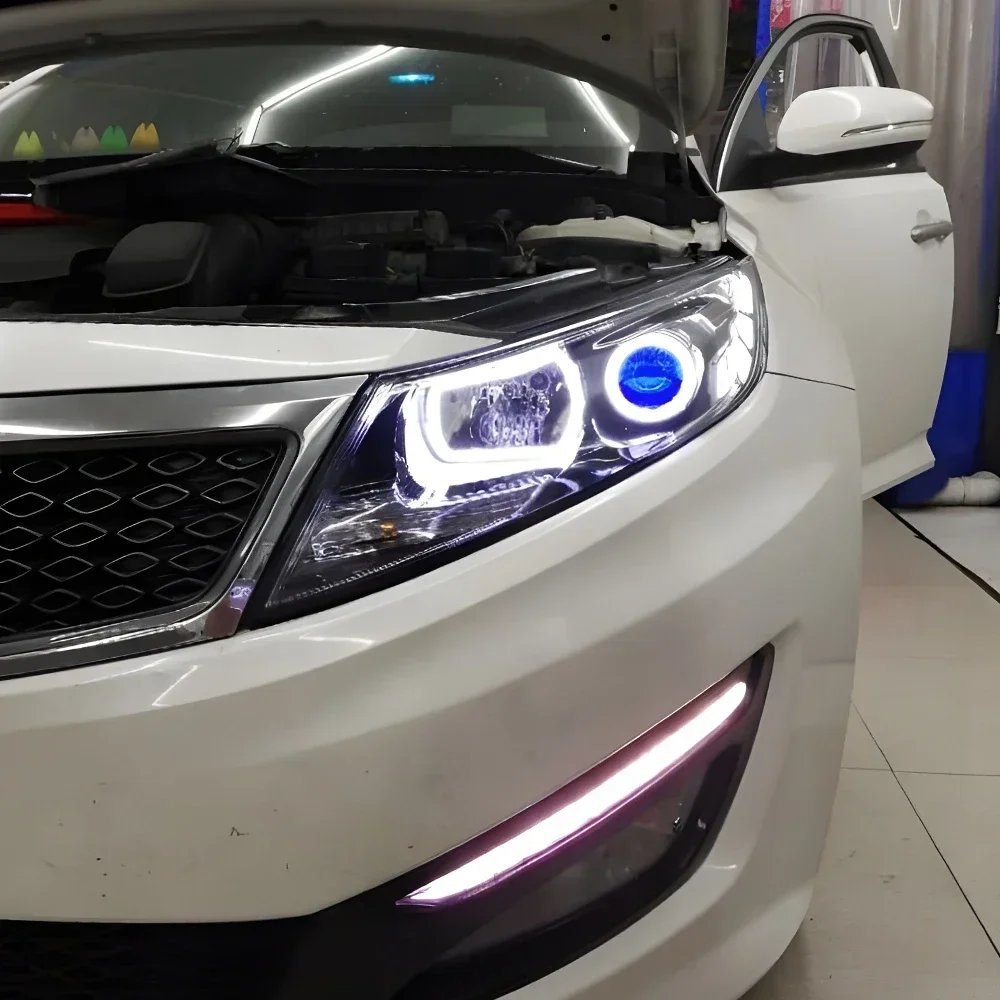 Faros delanteros LED Kia K5 lente proyector 2011-2013 enchufe listo - imagen 2