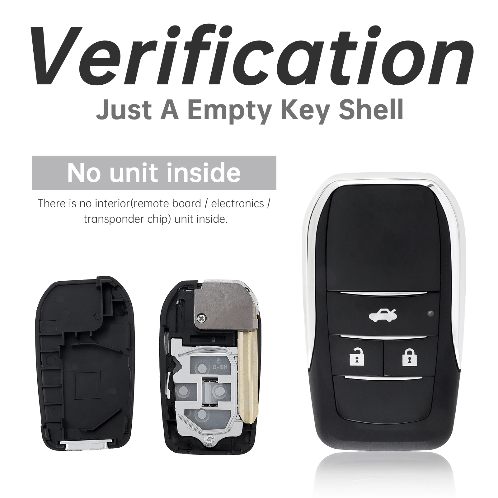 Carcasa de llave de coche remota con tapa modificada, actualización de 2/2 y 1/4 botones, compatible con Toyota Reiz Camry Rav4 Yaris Corolla 4Runner Avalon - imagen 2