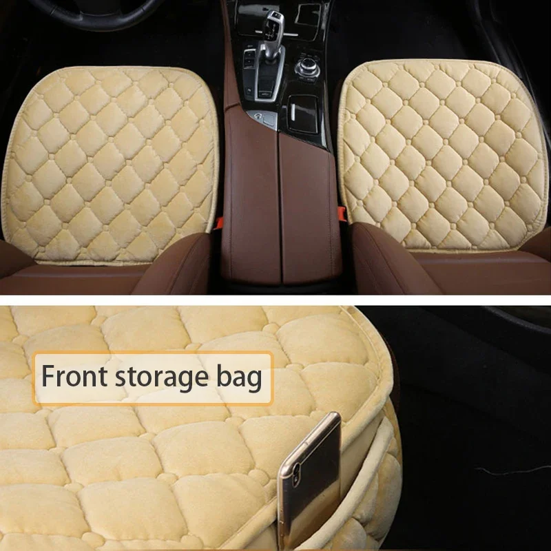 Kcimo Fundas de asiento de felpa universales para coche - imagen 3