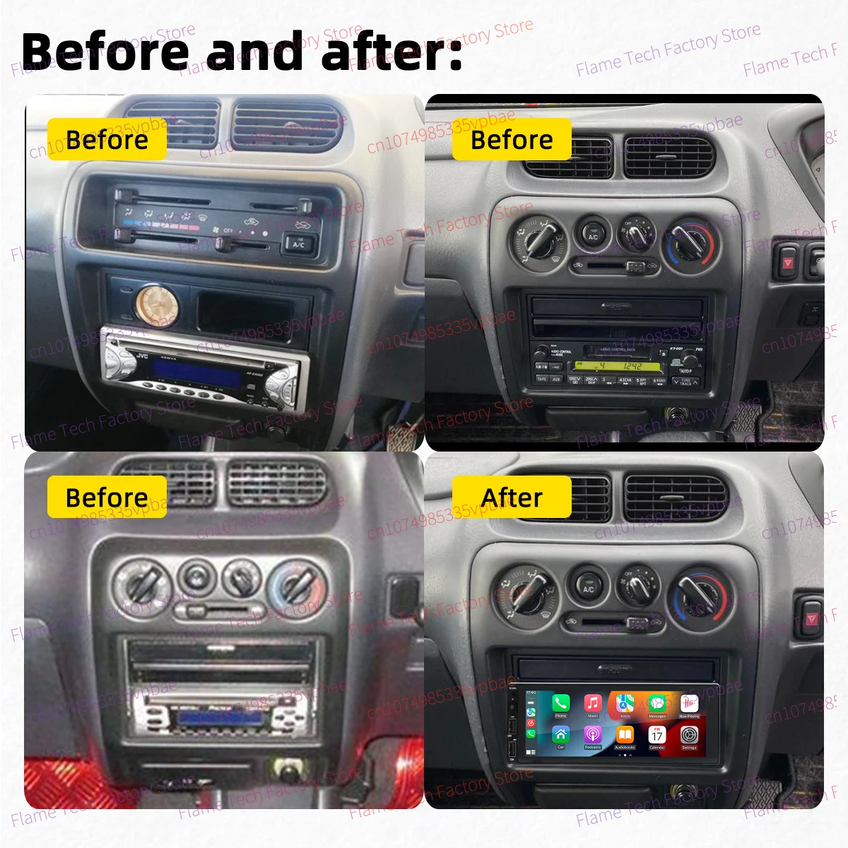 Radio multimedia Android Auto para Toyota Cami 2000-2005 con Carplay - imagen 2