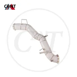 Tubo de bajada CBNT con escudo térmico SS304 – Mercedes C43 AMG M139