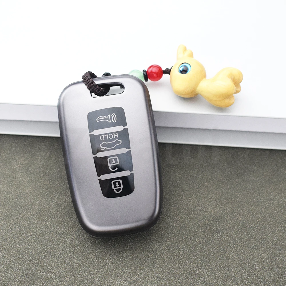 Funda llave inteligente TPU gris pistola Hyundai KIA – Sonata Sportage - imagen 4