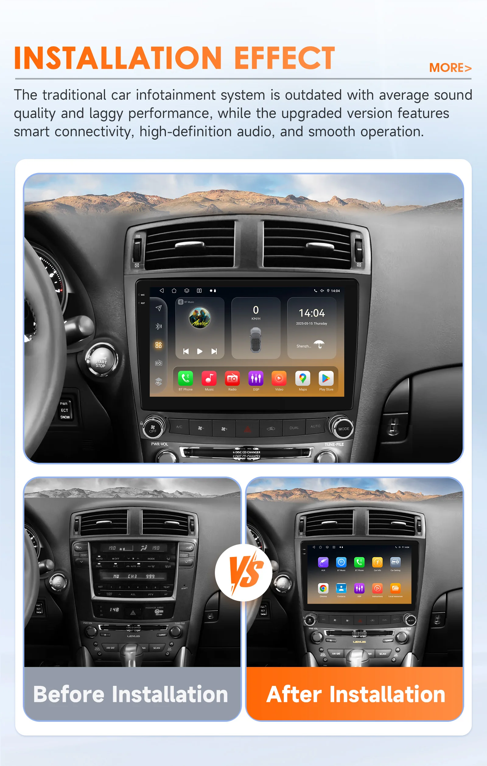 Radio Android Auto y CarPlay Hizpo para Lexus IS 2006-2012 - imagen 2