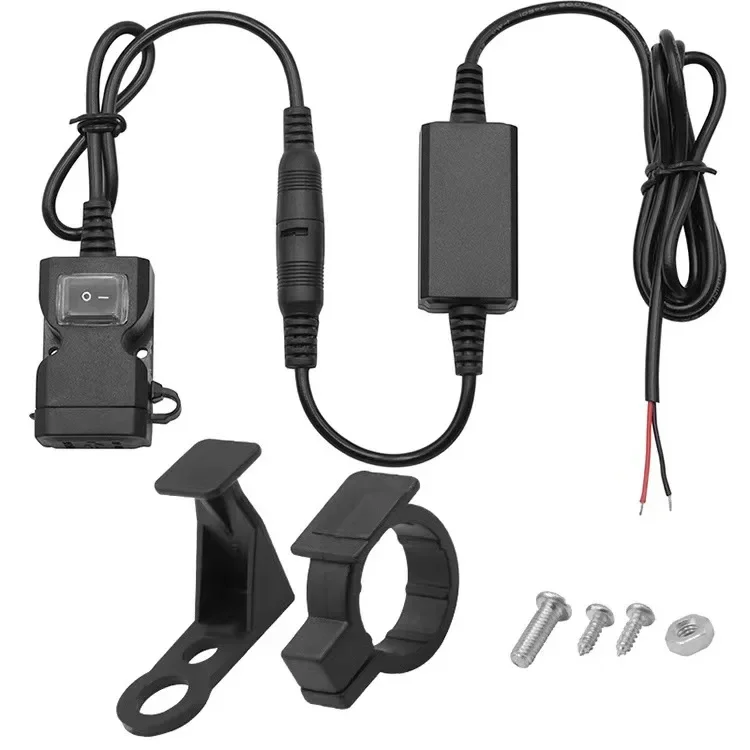 Cargador USB dual 12V impermeable para manillar moto - imagen 4