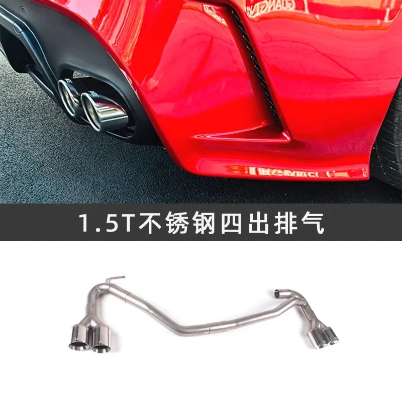 Tubo escape Mazda 3 Axela 1.5T/2.0T difusor cuádruple modificado - imagen 4