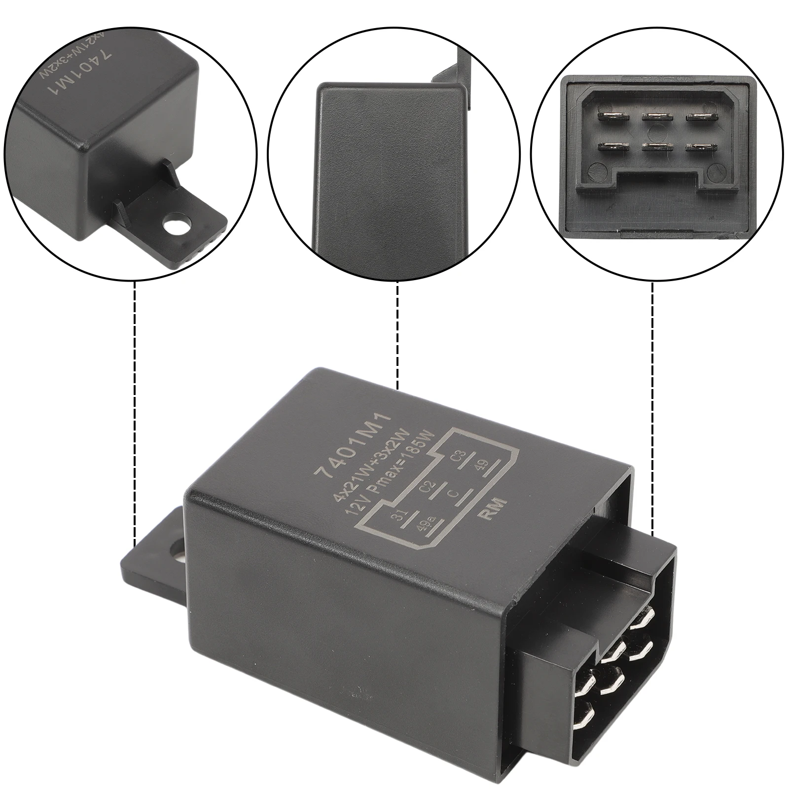 Relé intermitente 12V 21W para tractor, camión y coche clásico - imagen 4