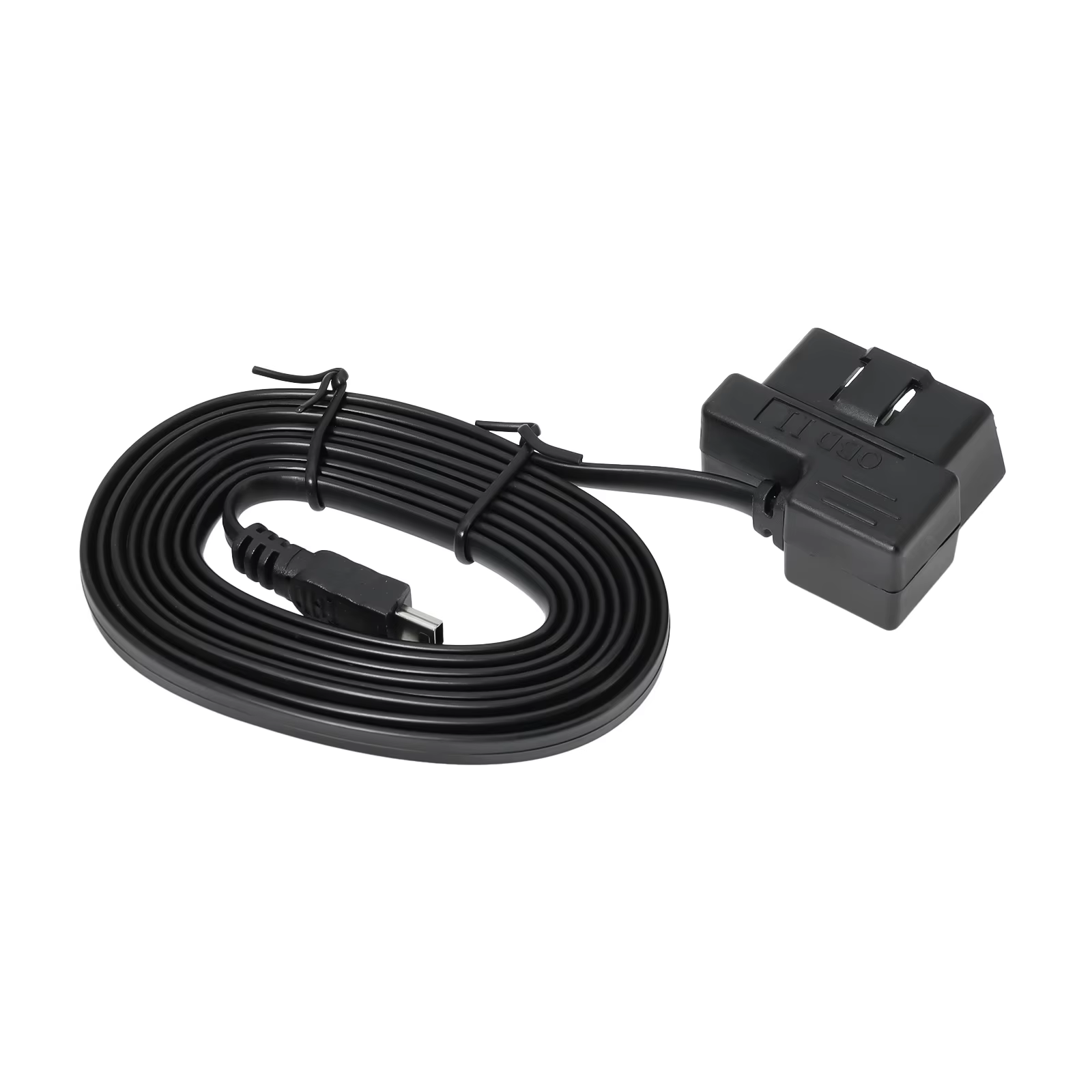 Detalle del cable de conexión OBD2 para automóvil