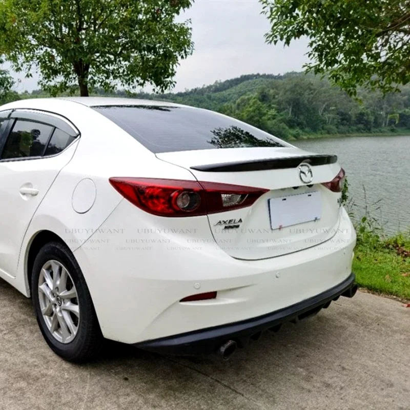 Alerón trasero de plástico ABS para maletero, accesorios para coche aptos para Mazda 3 Axela Sedan 4 puertas 2014 2015 2016 2017 - imagen 4