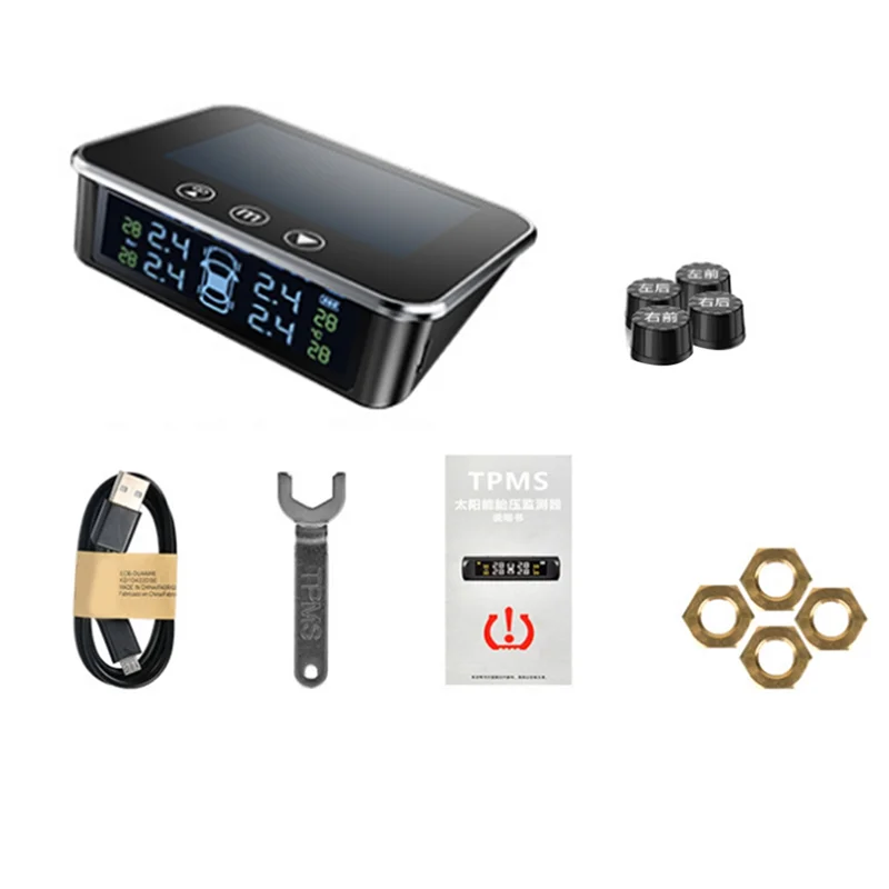 TPMS externo con sensores solares y pantalla LCD para coche - imagen 4