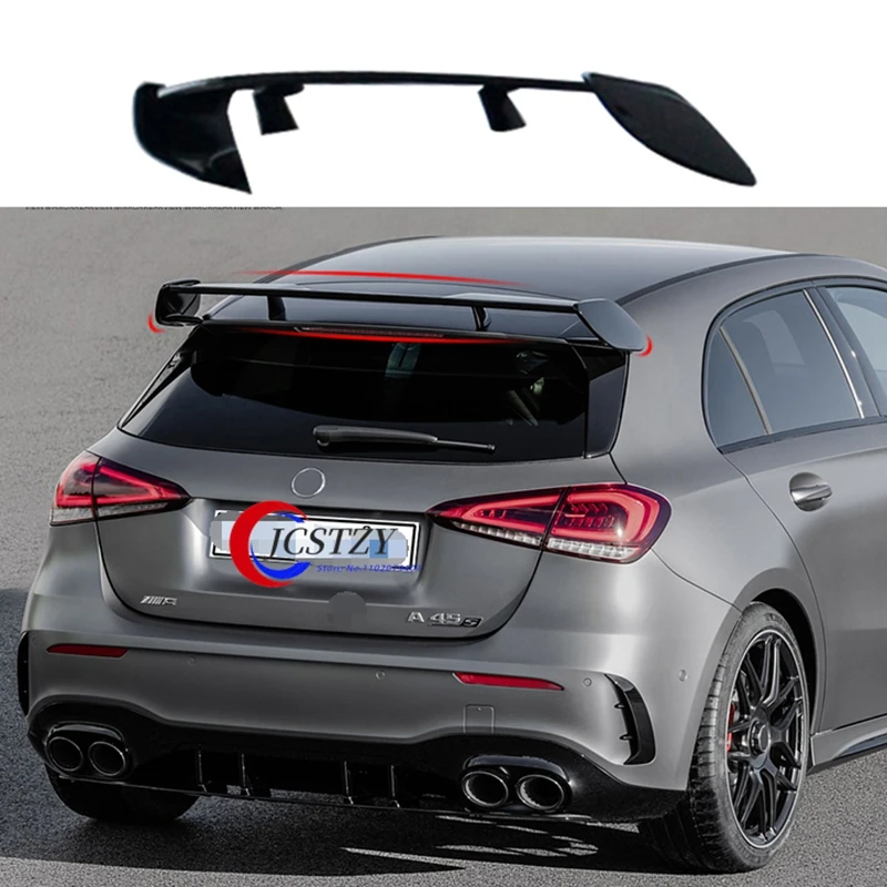 Para Mercedes Benz W177 Hatchback Clase A A180 A200 A250 A260 y A45 2019 2020 alerón trasero de Color negro y rojo - imagen 2