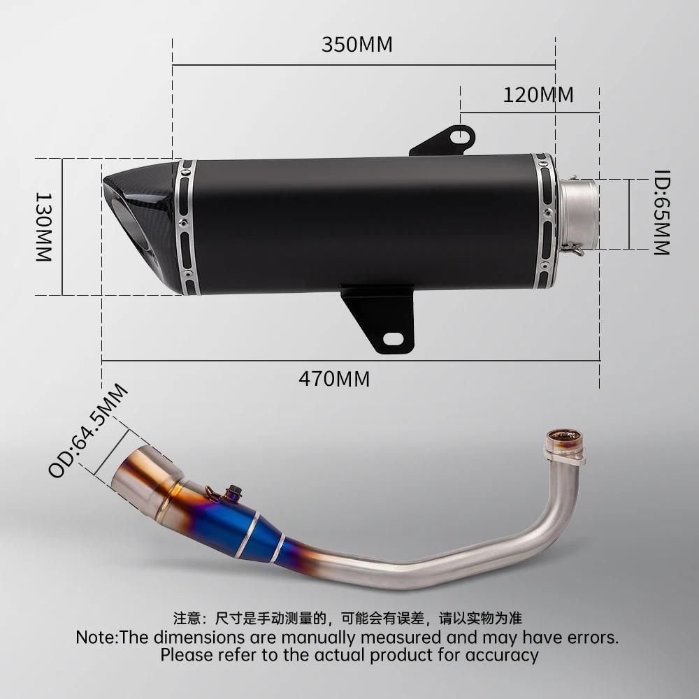 Colector escape + silenciador Honda Forza 300 125cc 2021-2022 azul - imagen 5