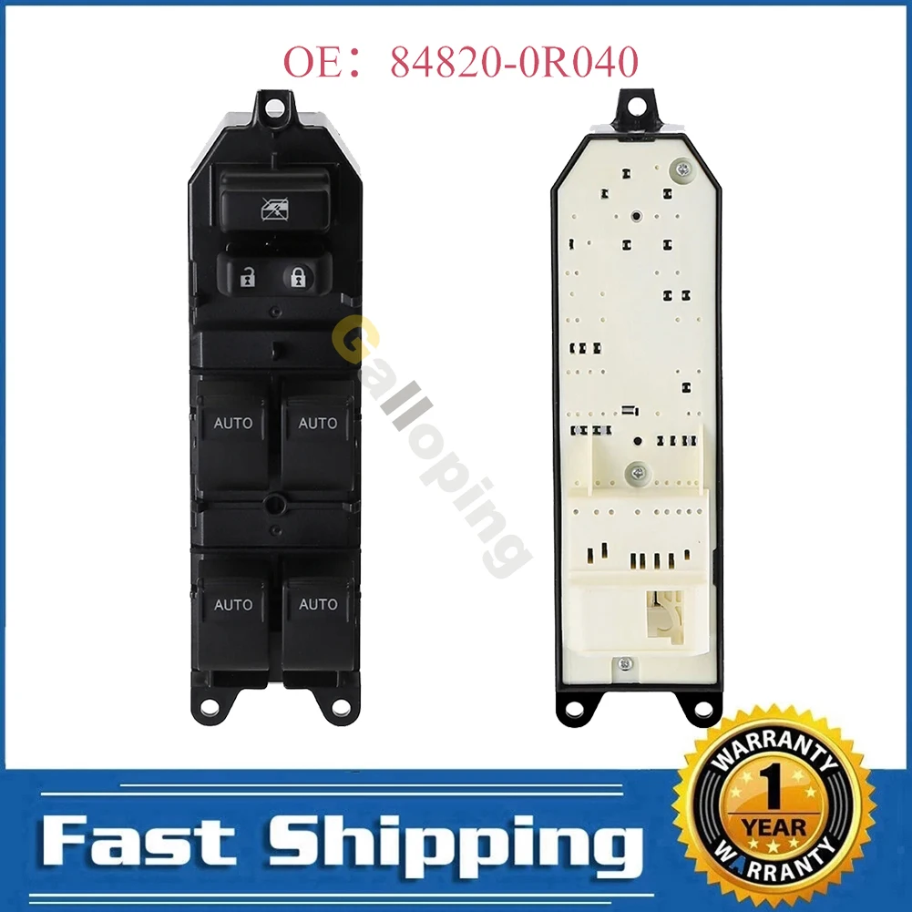 84820-0R040 interruptor de ventanilla eléctrica delantera izquierda, botón de Control para Toyota Tundra 2007 - 2016 2017 2018 2019 2020 2021