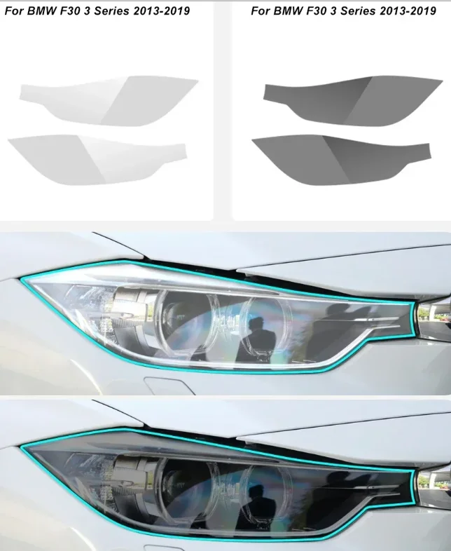 Película protectora faros TPU negra compatible BMW F30 F10 G30 - imagen 4