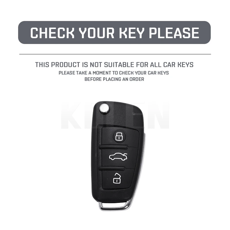 Funda de TPU para llave de coche Audi en color negro