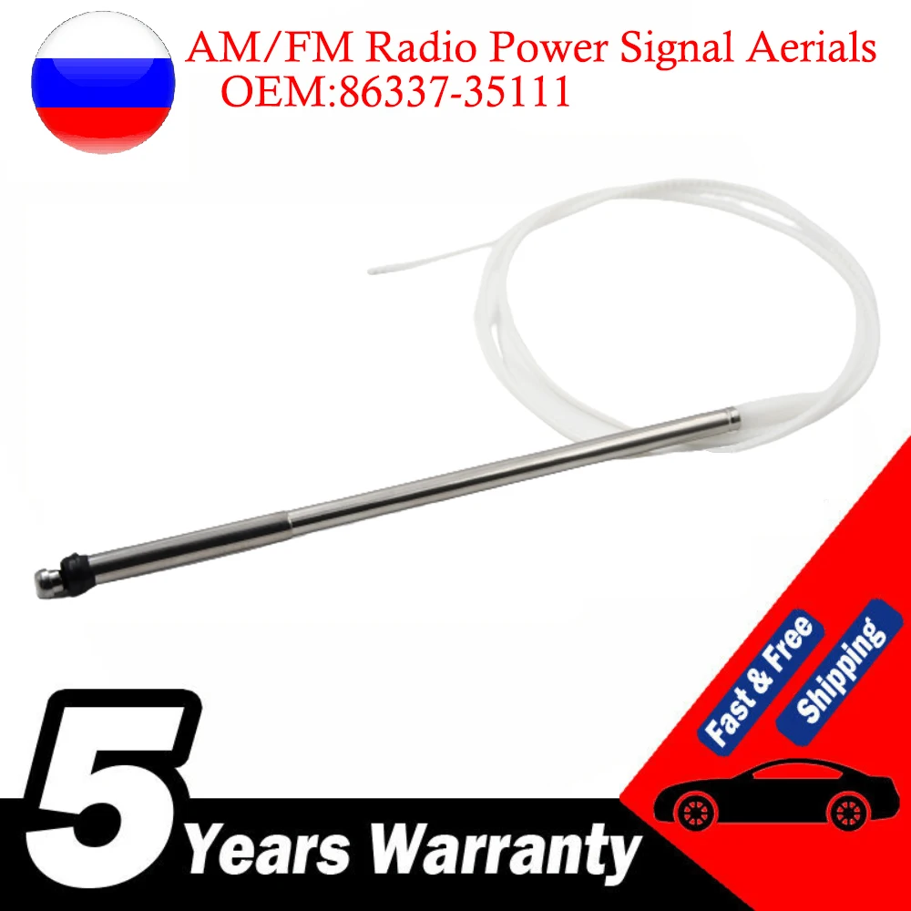 Antena de coche AM/FM para Toyota 4Runner en acero inoxidable