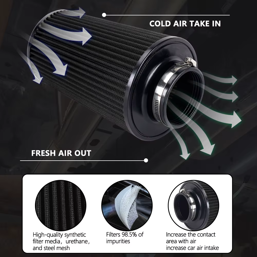 Filtro de aire cónico RASTP 76mm (3") de alto flujo - imagen 5