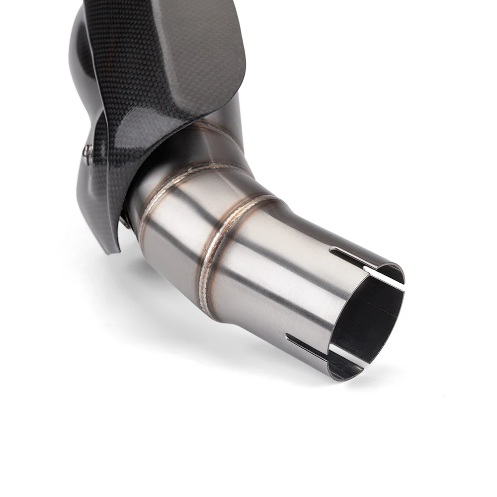 Tubo de escape Universal para motocicleta, entrada Original, silenciador intercambiable de tres orificios, Cbr500r,R3, Z900,MT09,S1000RR,F3 - imagen 4