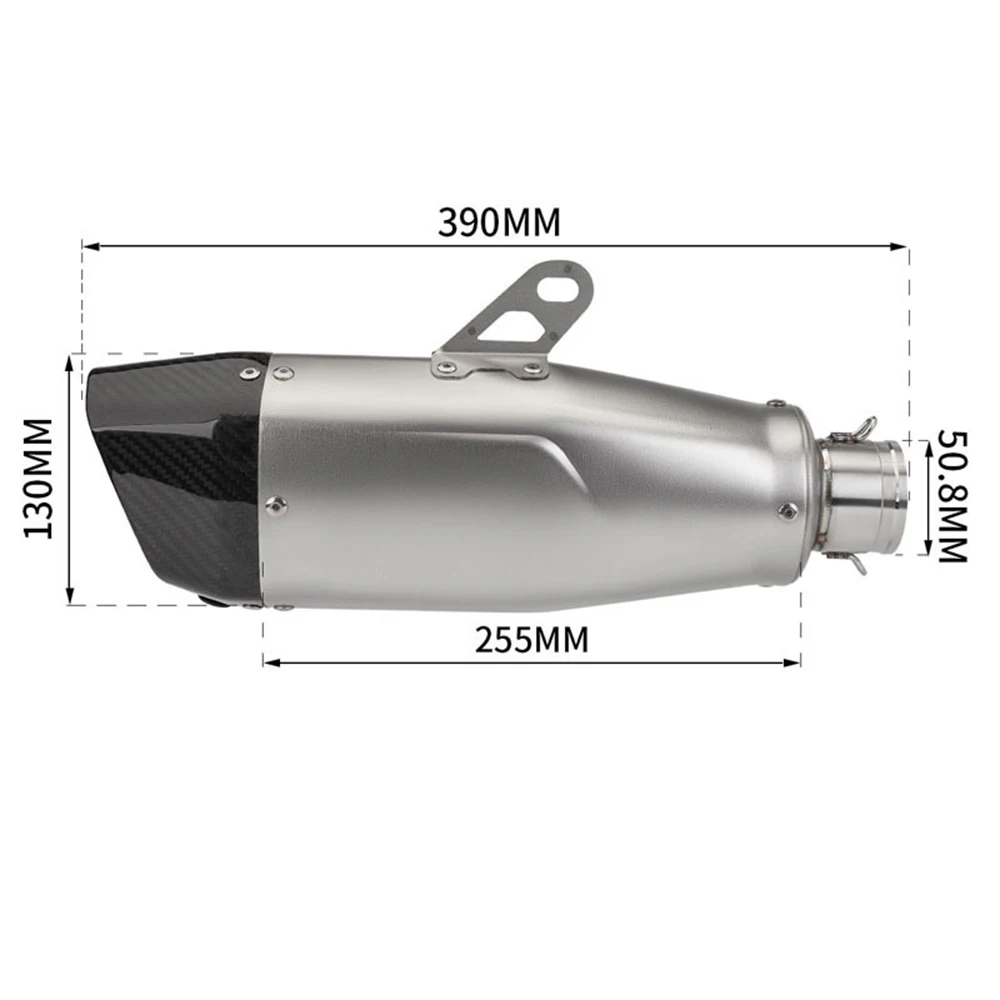 Silenciador universal moto 51 mm de fibra de carbono – K195 - imagen 2