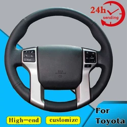 Funda de volante trenzada cuero para Toyota Prado 2010-2016
