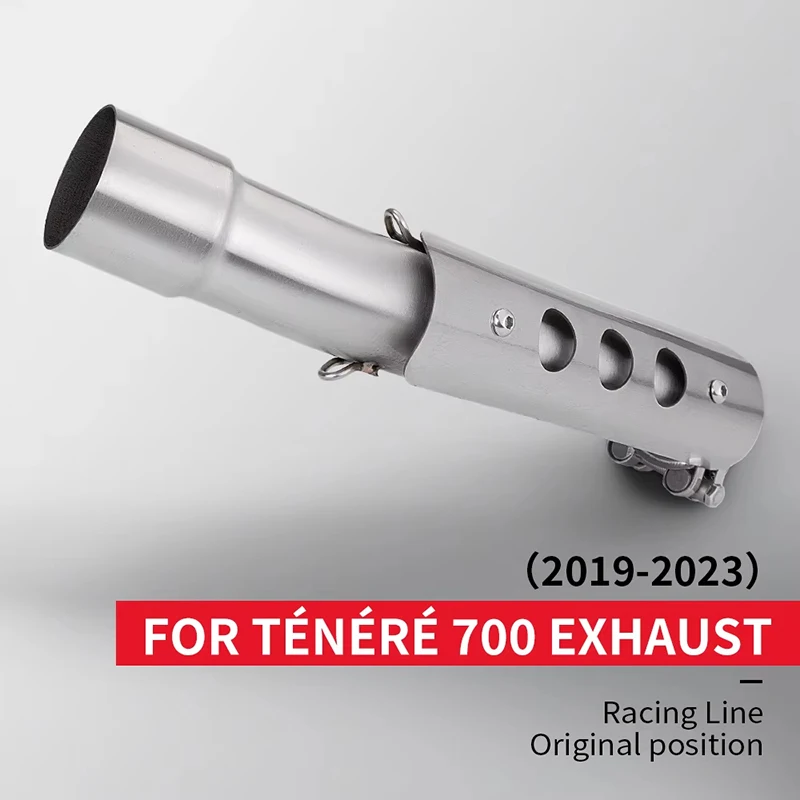 Silenciador de escape 51 mm Yamaha Tenere 700 con protector térmico